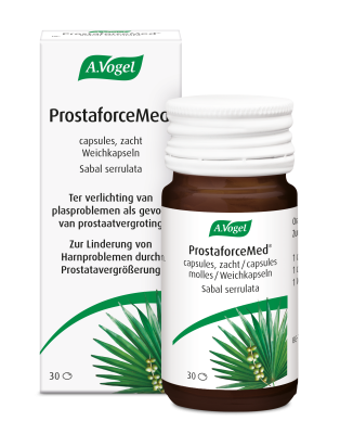 Verpakking van ProstaforceMed traditioneel kruidengeneesmiddel bij plasproblemen door prostaatvergroting