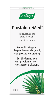 Verpakking van ProstaforceMed traditioneel kruidengeneesmiddel bij plasproblemen door prostaatvergroting