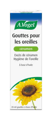Packshot des Gouttes auriculaires A.Vogel – flacon de 20 ml à base d’huile pour l’hygiène de l’oreille