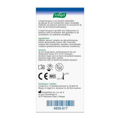 Packshot van A.Vogel Oorspray Oorsmeer – 10 ml medisch hulpmiddel bij oorhygiëne