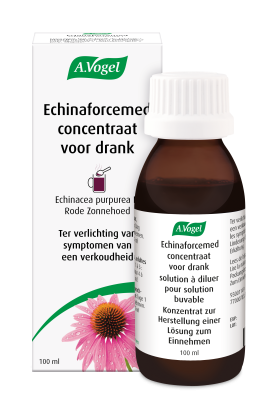 Verpakking van Echinaforcemed concentraat, traditioneel kruidengeneesmiddel bij verkoudheid