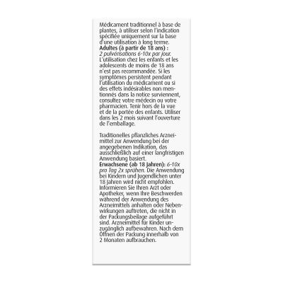 Flacon d’Echinaforcemed Spray – médicament traditionnel pour la gorge et la bouche
