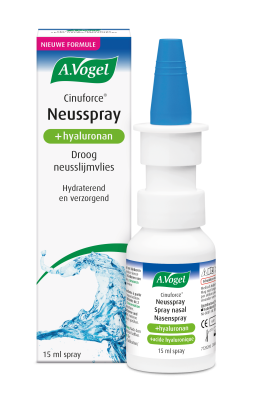 Packshot Cinuforce Neusspray + hyaluronan – droog neusslijmvlies (medisch hulpmiddel)