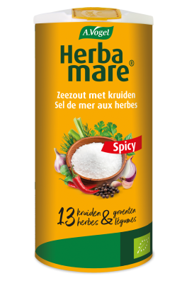 Pot Herbamare Spicy avec piment, poivre noir et herbes biologiques d’A.Vogel