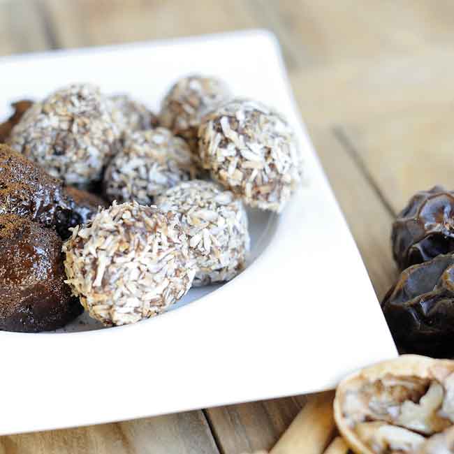 Gezonde tussendoortjes - Chocoladetruffels met Bambu