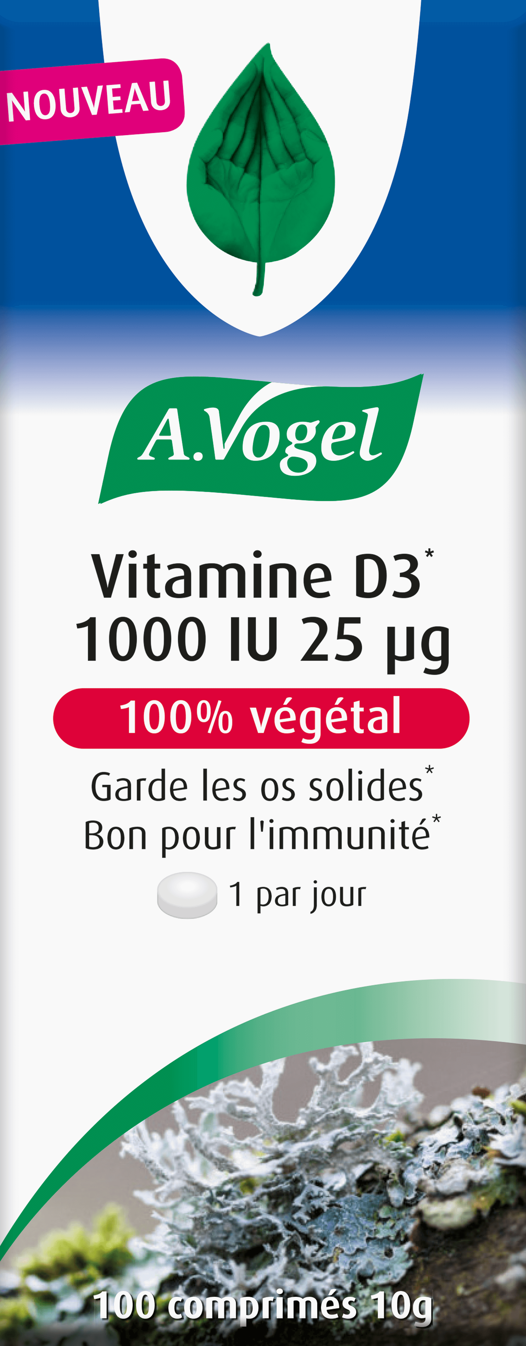 Comprimés Vegan Vitamine D3 400 UI - 120 Ou 365 Comprimés, Pour Os, Muscles Et Immunité