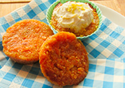 Recette Muffins aux carottes et crème au citron sans gluten