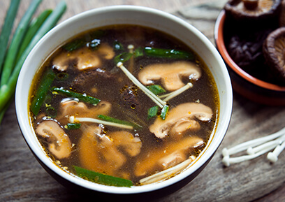 recette soupe shitake herbamare base bouillon