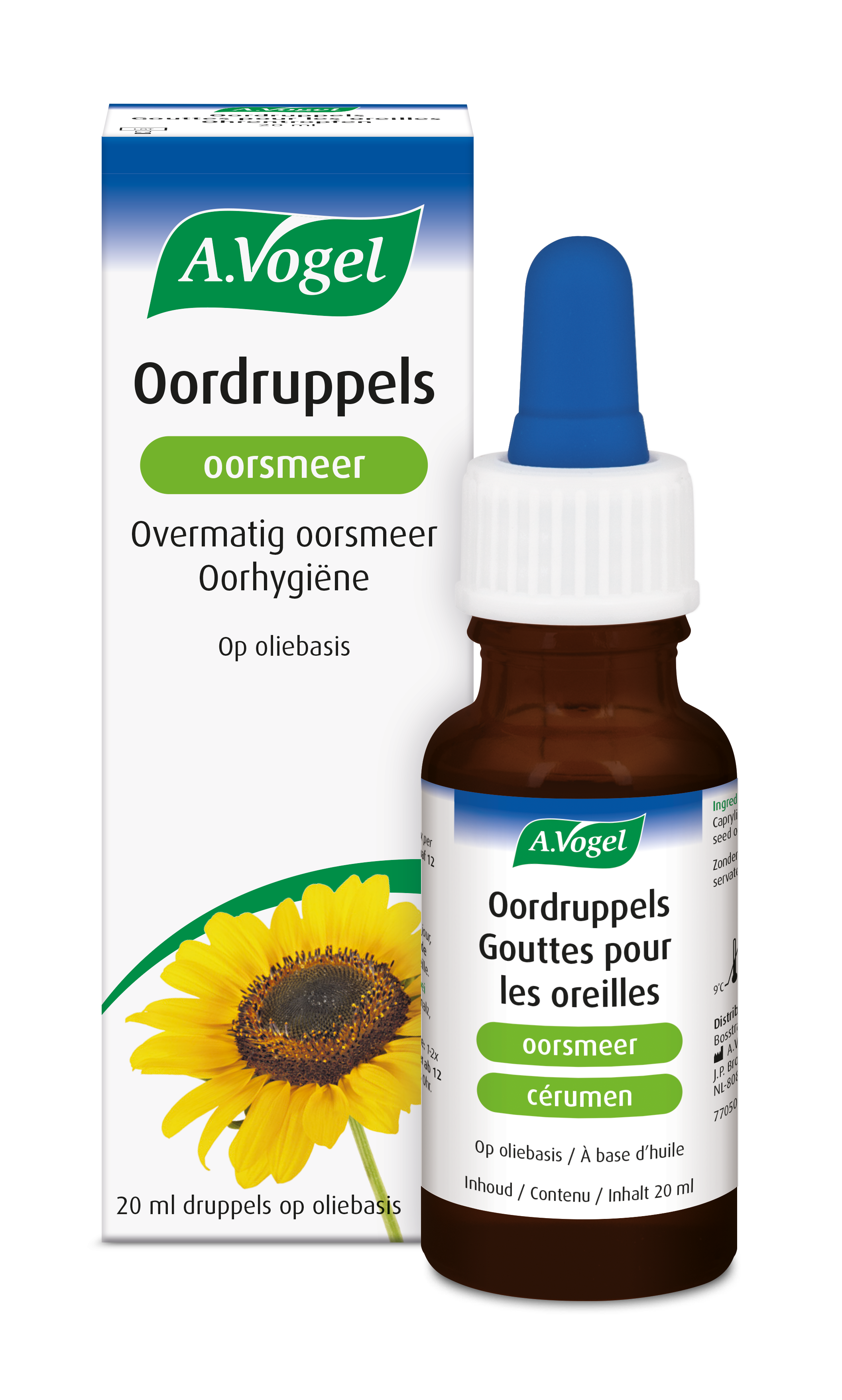 Packshot van A.Vogel Oordruppels oorhygiëne – 20 ml flesje voor natuurlijke oorverzorging