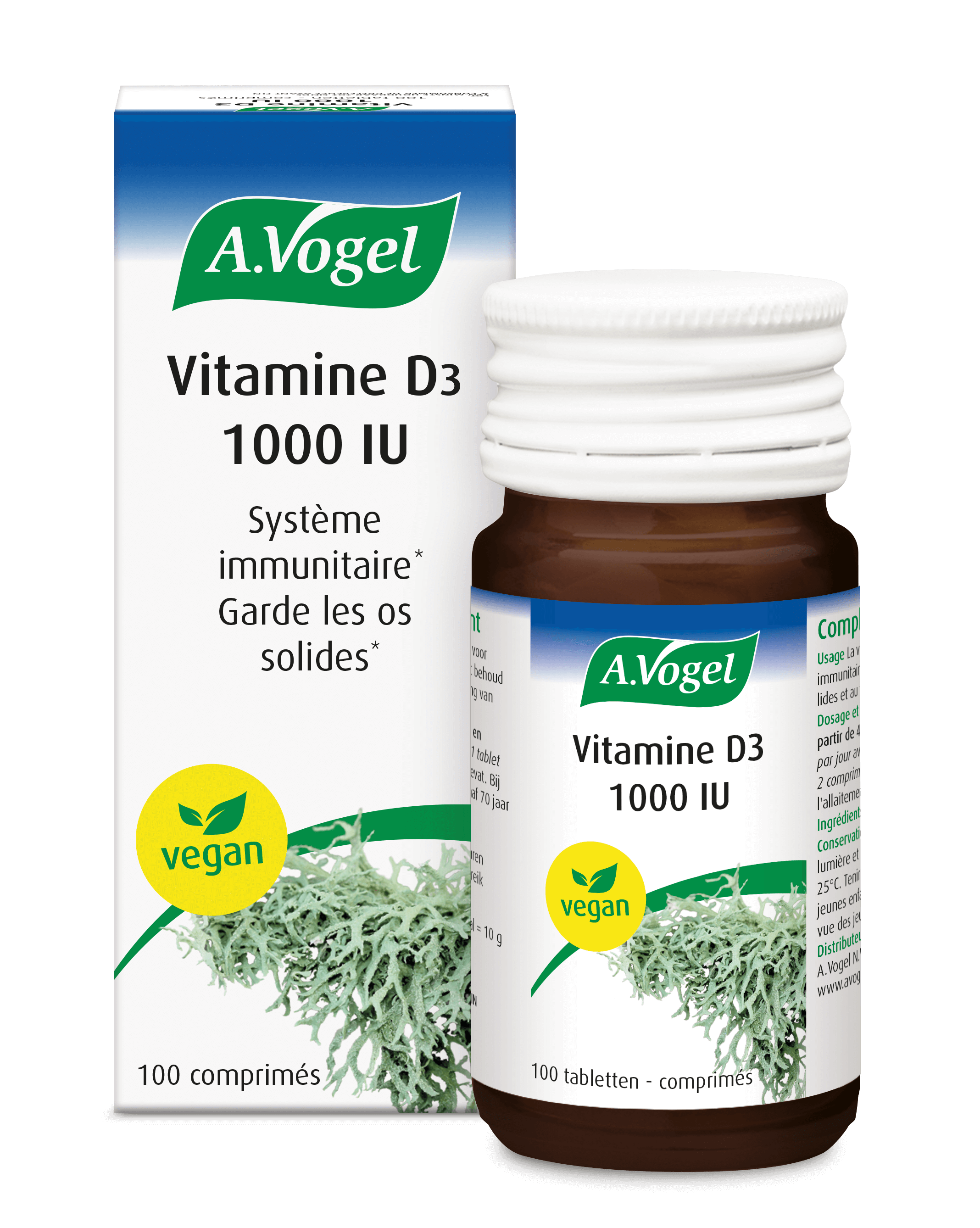 Vitamine D3 1000 IU Système immunitaire, os et dents solides | A.Vogel Produits